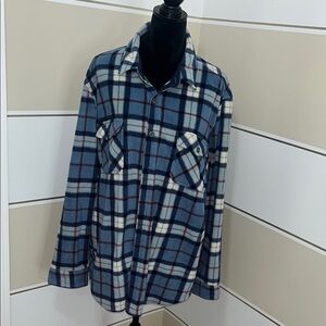 Men's Blue Plaid Shirt